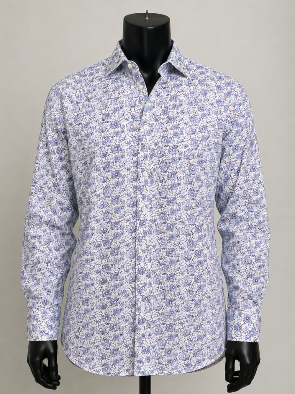 ROCHESTER Premium Egyptian Cotton Floral Button Up Dress Shirt 34/35